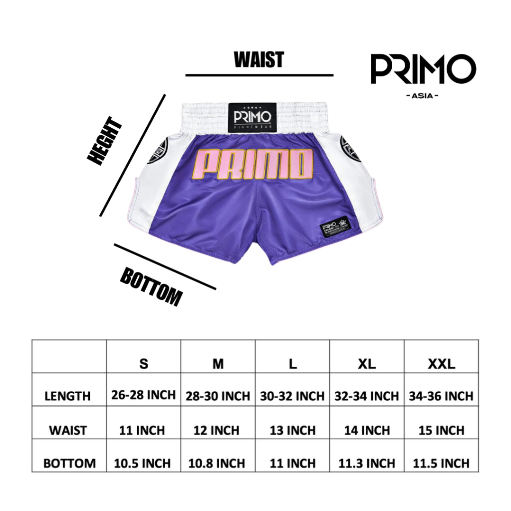 PRIMO Trinity Series Microfiber Muay Thai Shorts - Purple