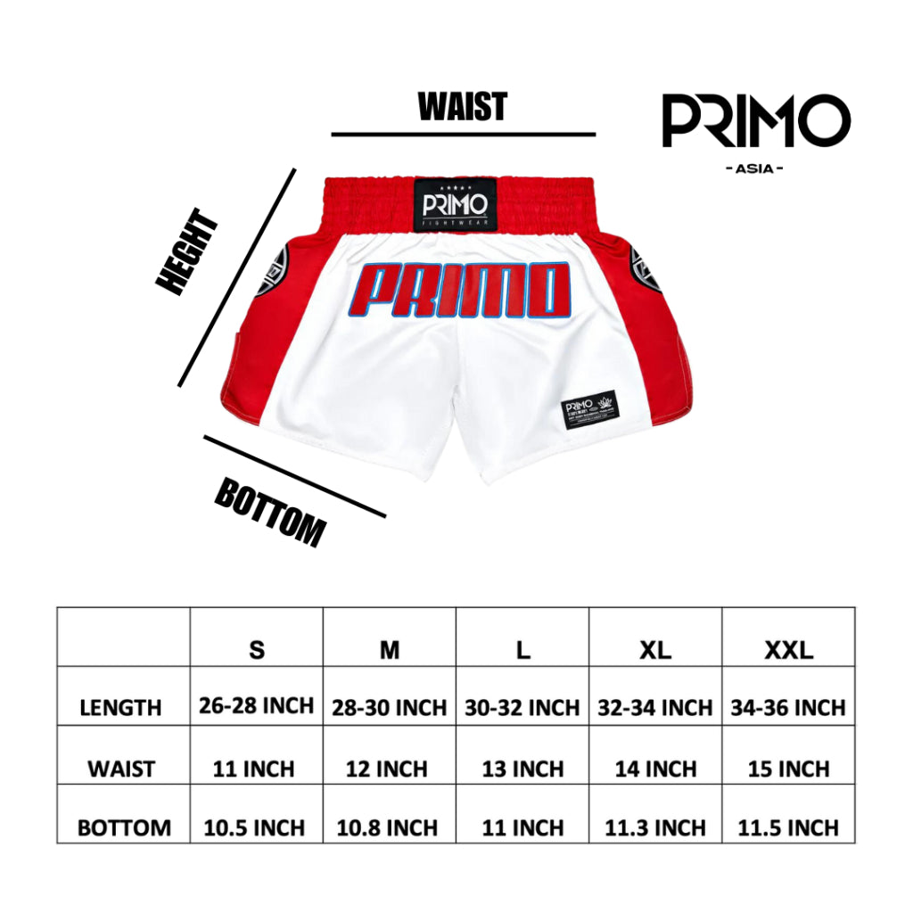 PRIMO Trinity Series Microfiber Muay Thai Shorts - Red